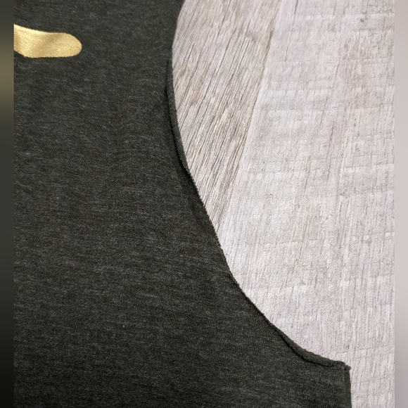 Get it Girl Hunter Green and Gold Sleeveless Active Tank Top - Picture 3 of 6